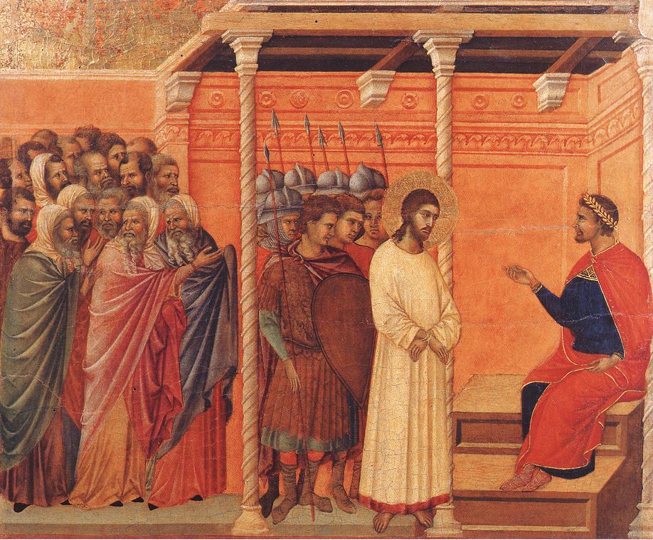 Quid est veritas? Cristo di fronte a Pilato - Duccio