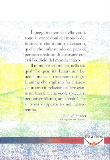 IL PENSIERO NELLO UOMO E NEL MONDO (Rudolf Steiner) - copertina originale retro