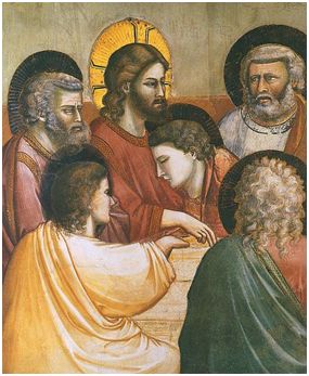 Giotto, Ultima cena (particolare) 1303/1305 Cappella degli Scrovegni - Padova