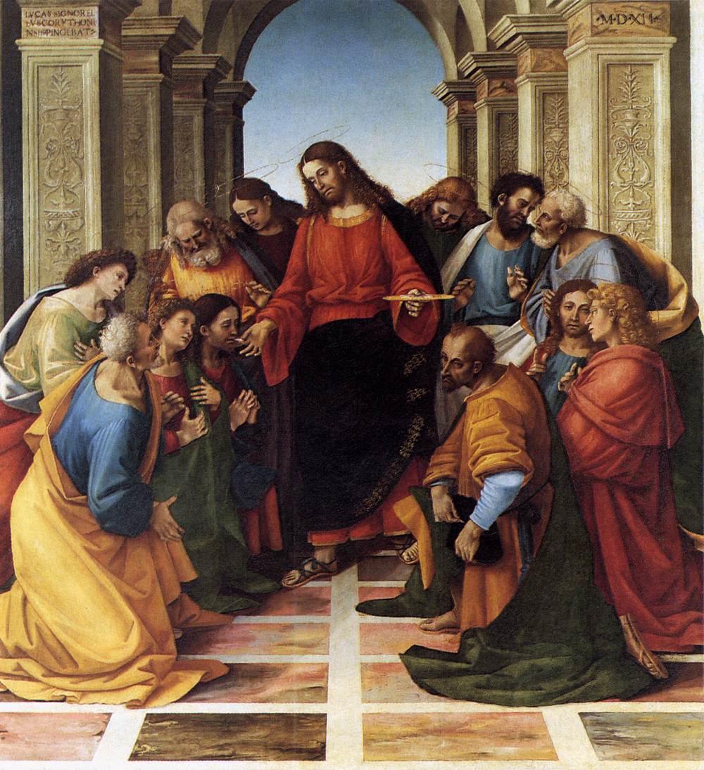 Luca Signorelli, Comunione degli apostoli, 1512 (Chiesa Superiore del Ges� a Cortona)